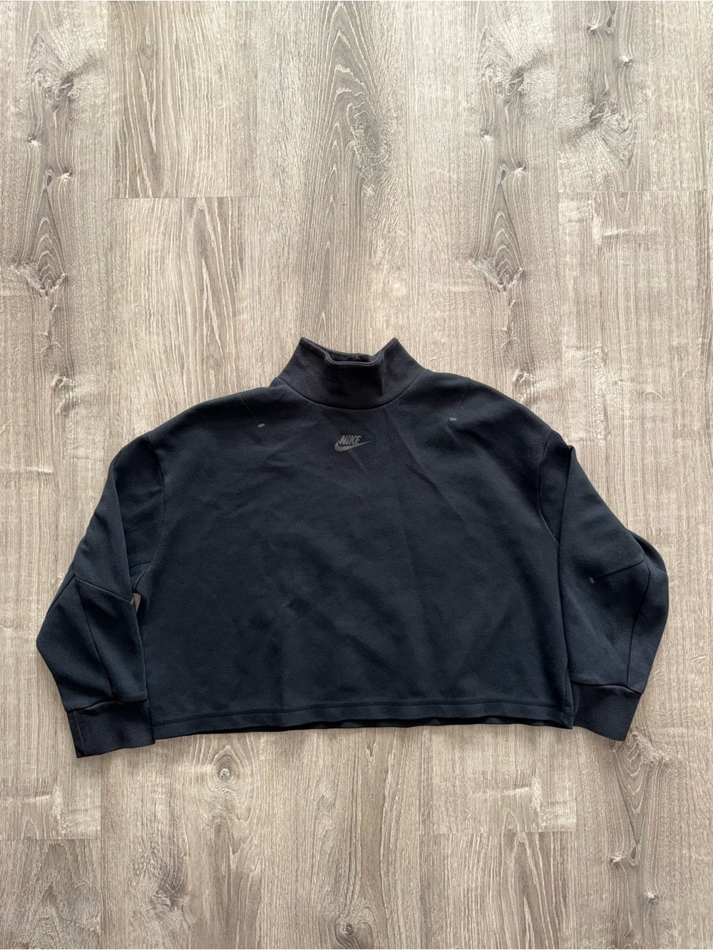 Nike Black Cropped mock neck Sweatshirt - Women's